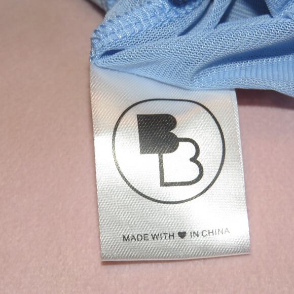 Beginning Boutique Blue Andrea Ruched Mesh Bodycon Midi Dress - Picture 10 of 11